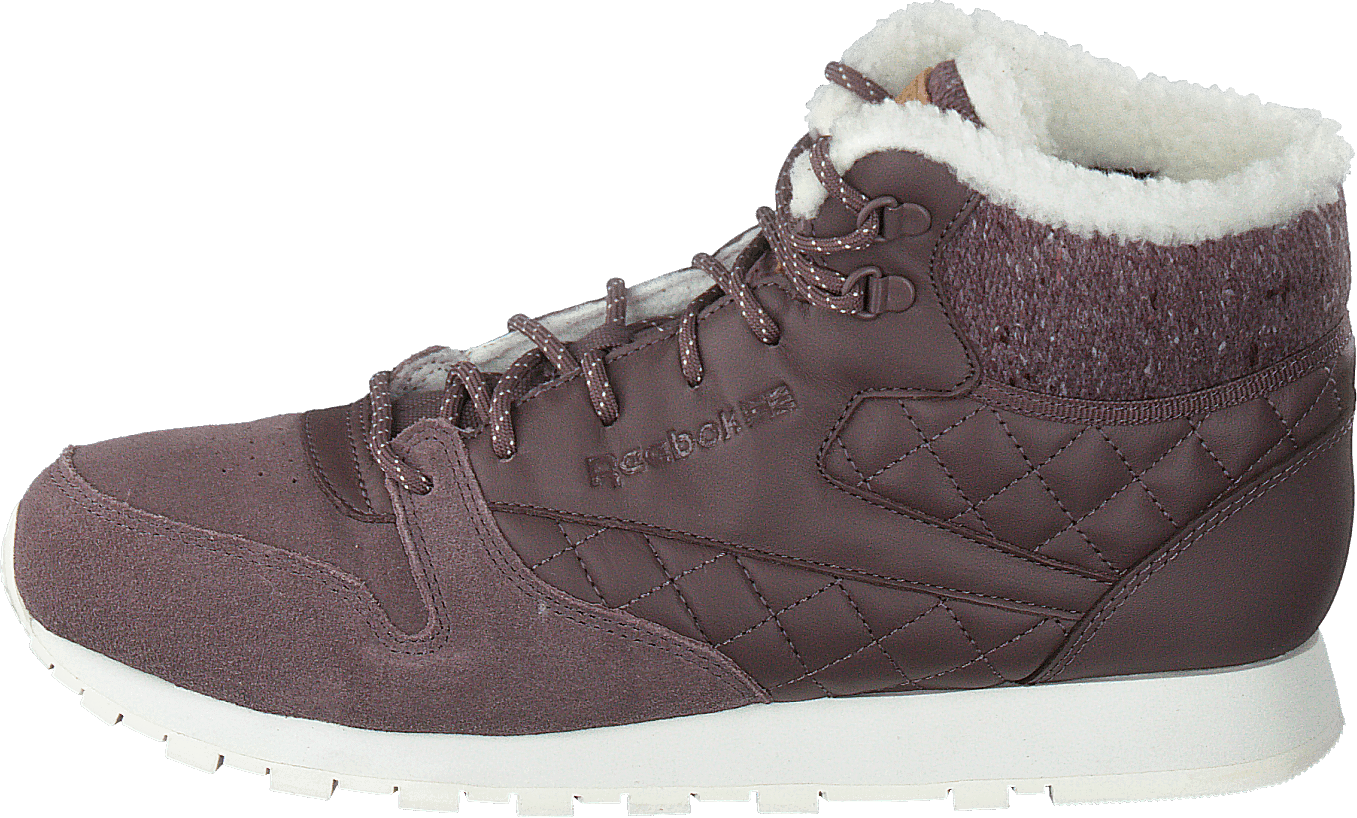 Classic Leather Arctic Boot Almost Grey/Chalk/Cam, Female, Buty, Sneakersy, wysokie sneakersy, Fioletowy, EU 40,5