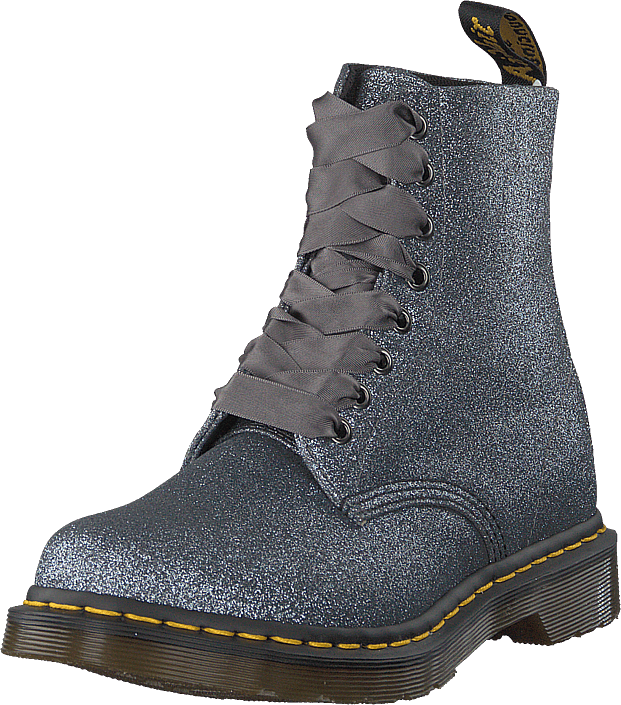 dr martens grey pascal 8 eye boot glitter boots