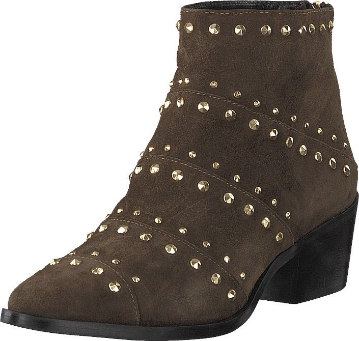A Pair - Rivet Flat Boot Softy Olivia, Rivets Oro