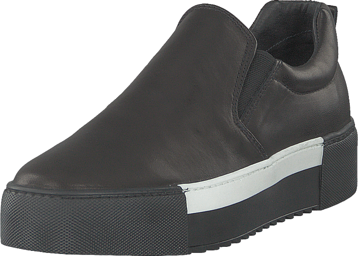 A Pair - Classic Slip On White Detail Parma Nero