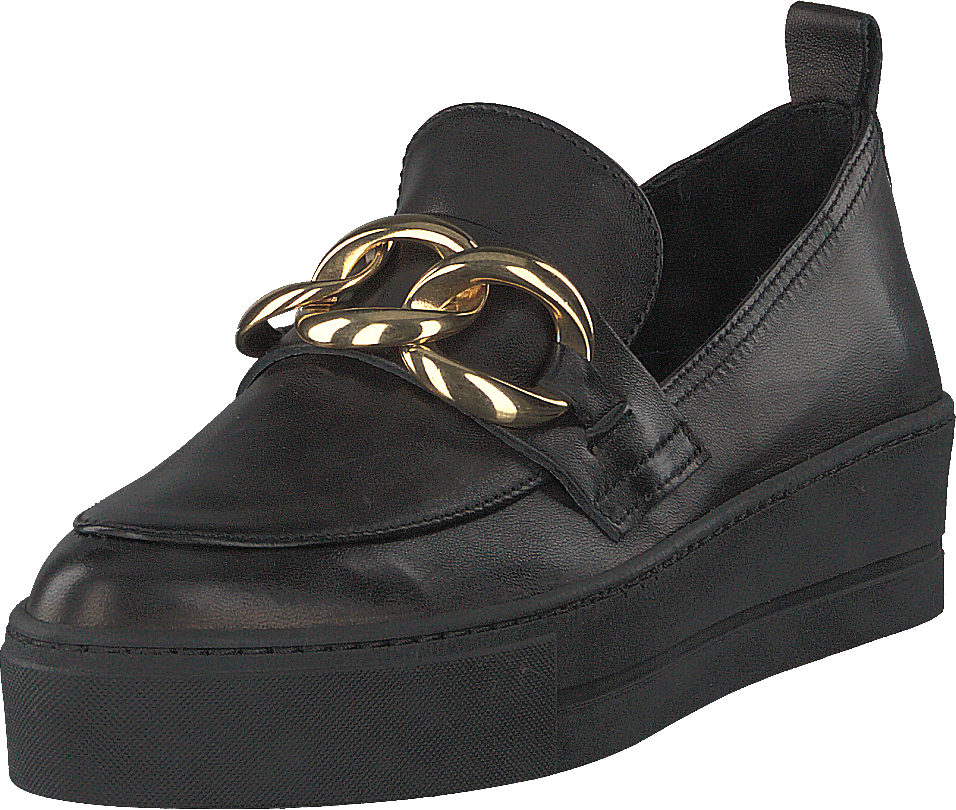 Gold Chain Slip On Parma Nero