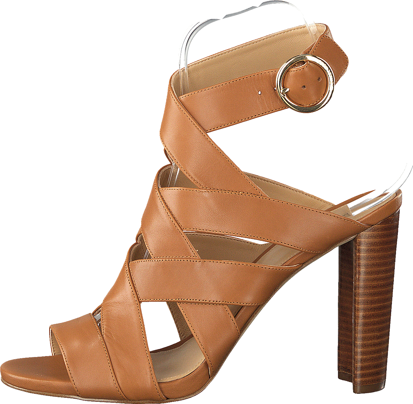 Alana Sandal Acorn, Female, Buty, Buty na obcasie, obcasie, Brązowy/Pomarańczowy, EU 38