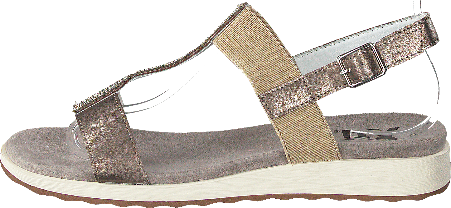 49045 Bronze, Female, Shoes, Sandals and Slippers, sandals, Brown/Beige/Brown, UK 3,5