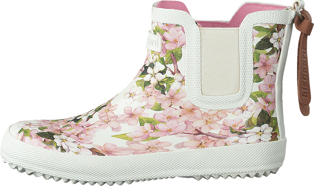 Mini Rubberboot Creme Flowers