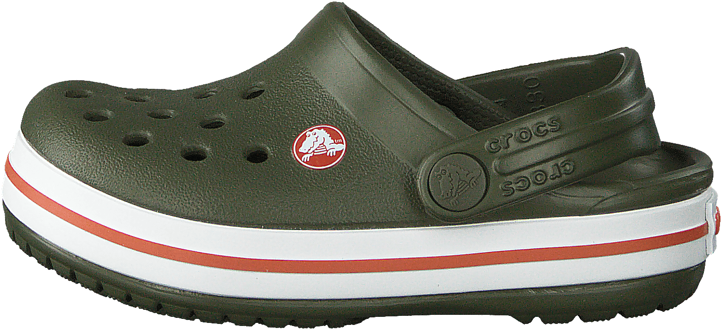 Crocband Clog Kids Army Green/Burnt Sienna, Unisex, Buty, Sandały i Klapki, sandały, Zielony, EU 30/31