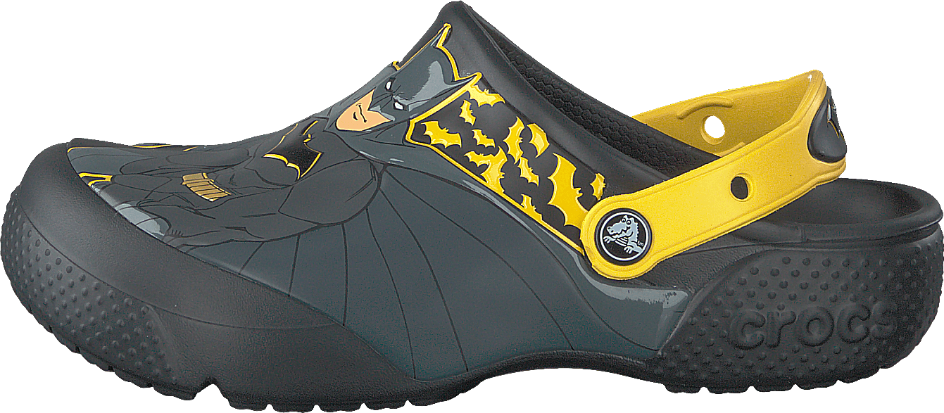 Crocsfl Iconic Batman Clog K Black, Unisex, Buty, Sandały i Klapki, sandały, Szary, EU 34/35