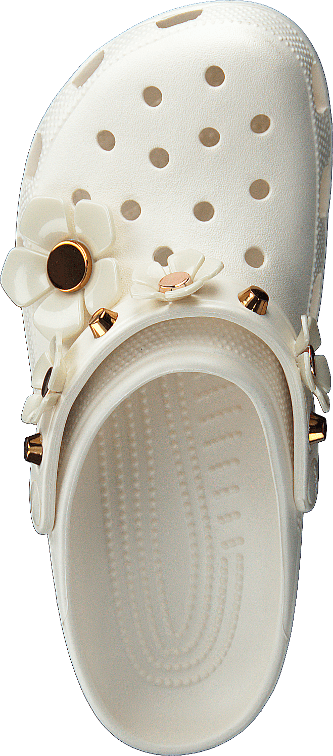 Classic Metallic Blooms Clog Oyster