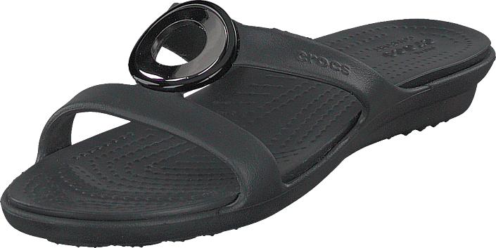 crocs sanrah metal block sandal