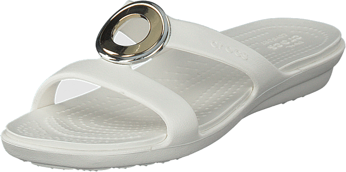 crocs sanrah metal block sandal