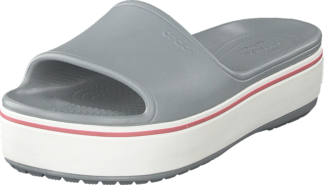 Crocband Platform Slide Light Grey/rose