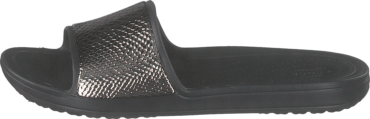 Crocs Sloane Metaltext Slide W Gunmetal/black