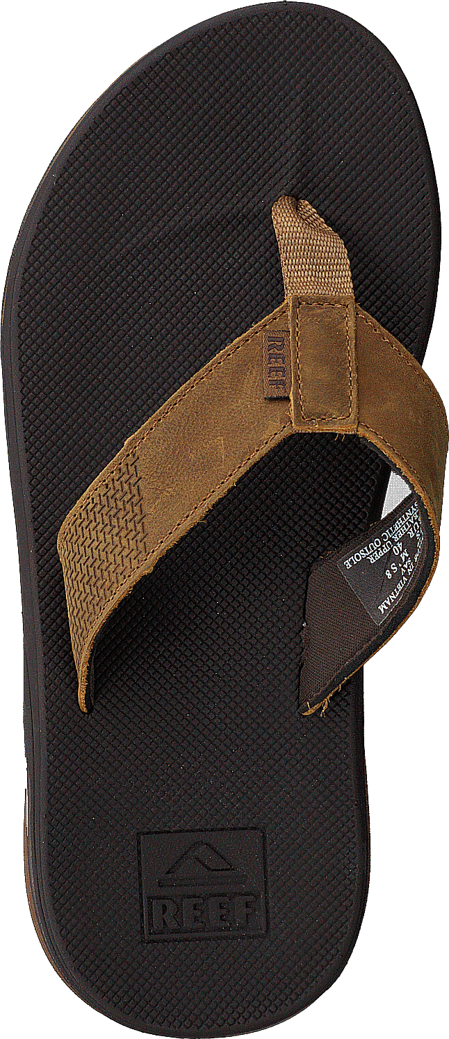 Leather Fanning Low Brown