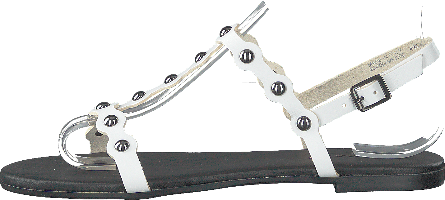 Bitt Leather Studs Sandal 800 – White