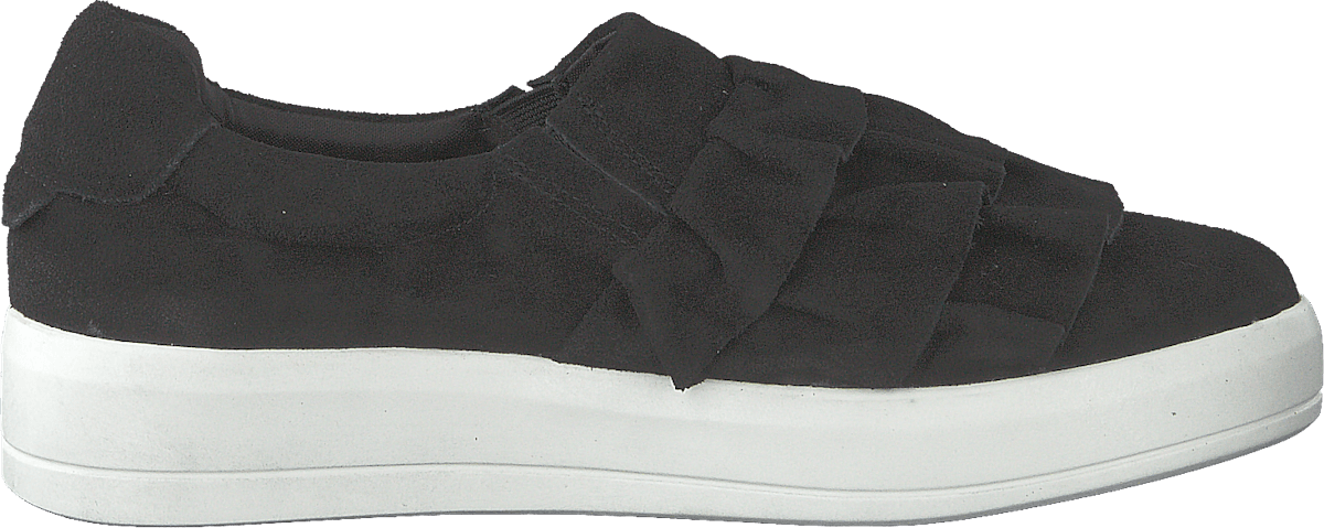 Betina Suede Frill Shoe 101 - Black 1