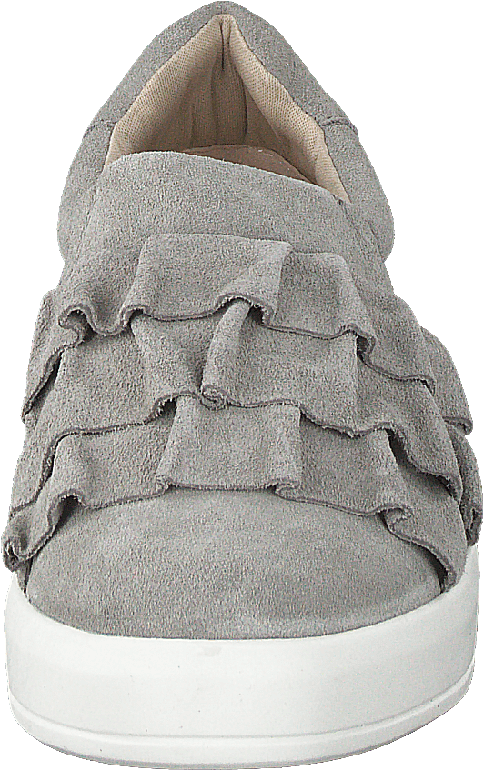 Betina Suede Frill Shoe 151 - Light Grey 1