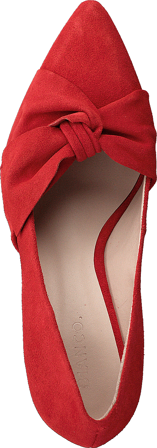 Zita Suede Bow Pump 441 - Red 1