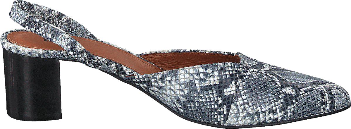 Monaco Slingbacks Blue Snake