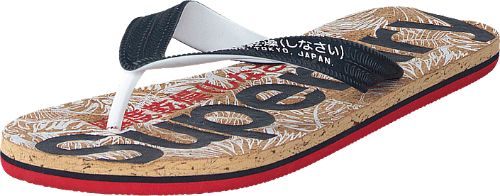 Superdry - Printed Cork Flip Flop Navy/red/cork