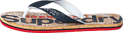 Superdry - Printed Cork Flip Flop Navy/red/cork