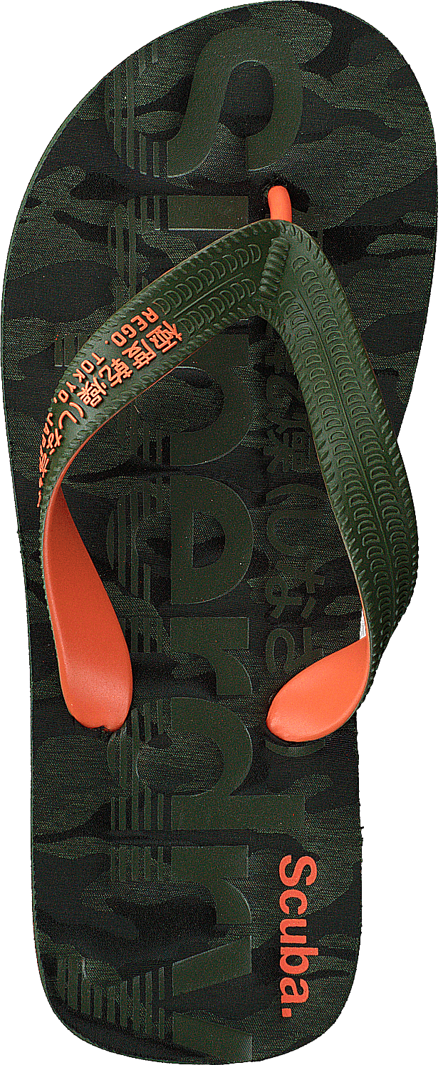 Scuba Grit Flip Flop Khaki/khaki/orange