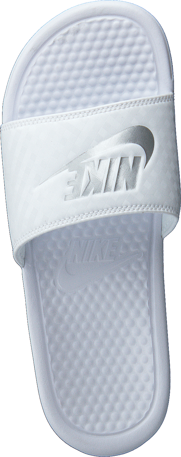 Wmns Benassi Just Do It White/metallic Silver