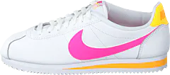 Nike - Wmns Classic Cortez Leather White/laser Fuchsia-orange