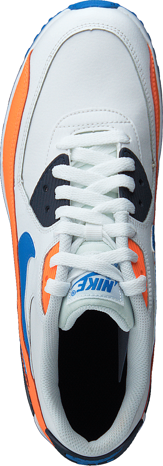 Boys' Air Max 90 Leather (gs) White/photo Blue-total Orange