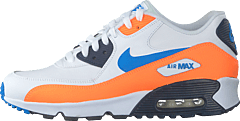 Nike - Boys' Air Max 90 Leather (gs) White/photo Blue-total Orange