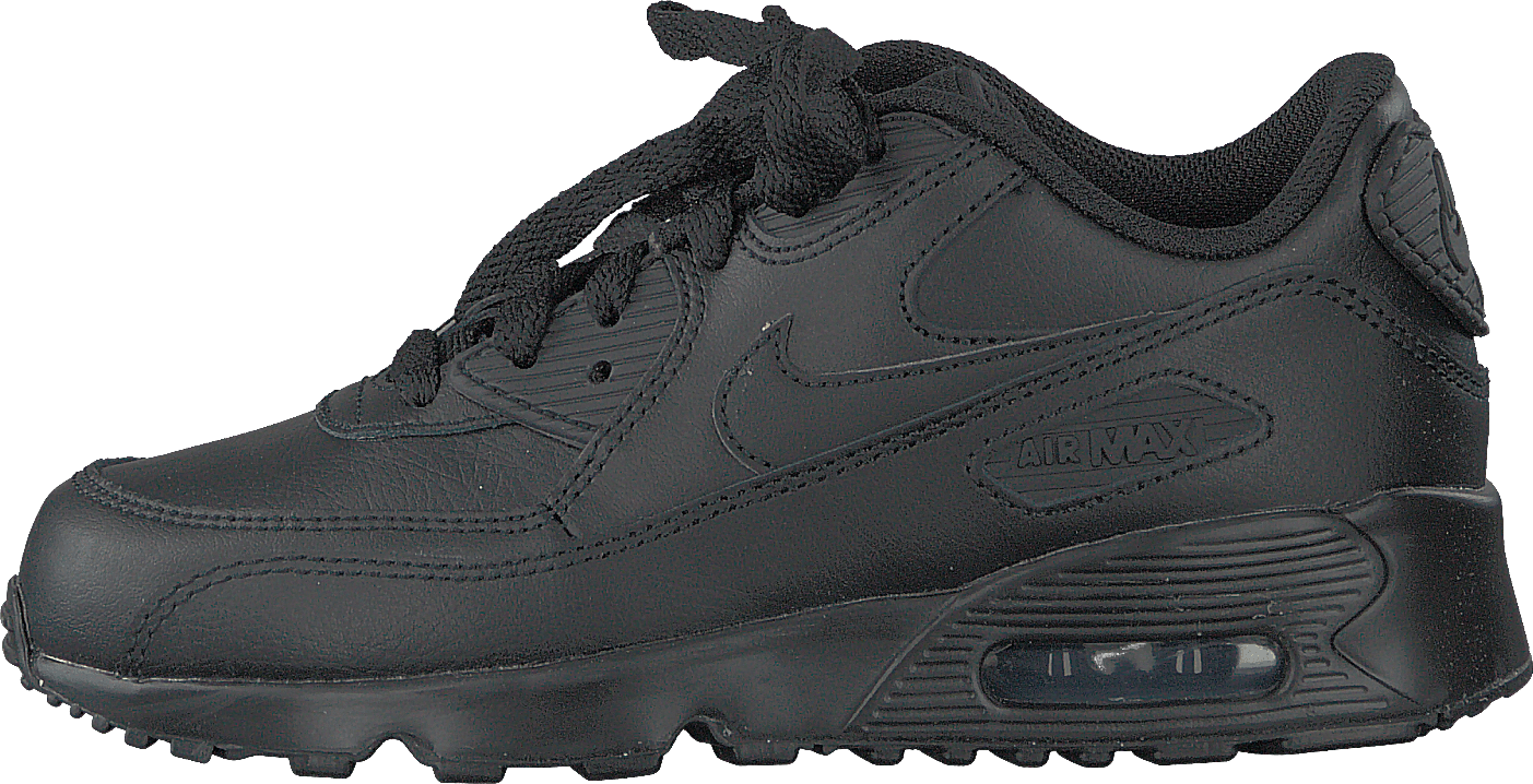 Boys' Air Max 90 Leather Little Kids Black/black, Unisex, Sko, Sneakers, Sneakers, Svart, EU 29,5