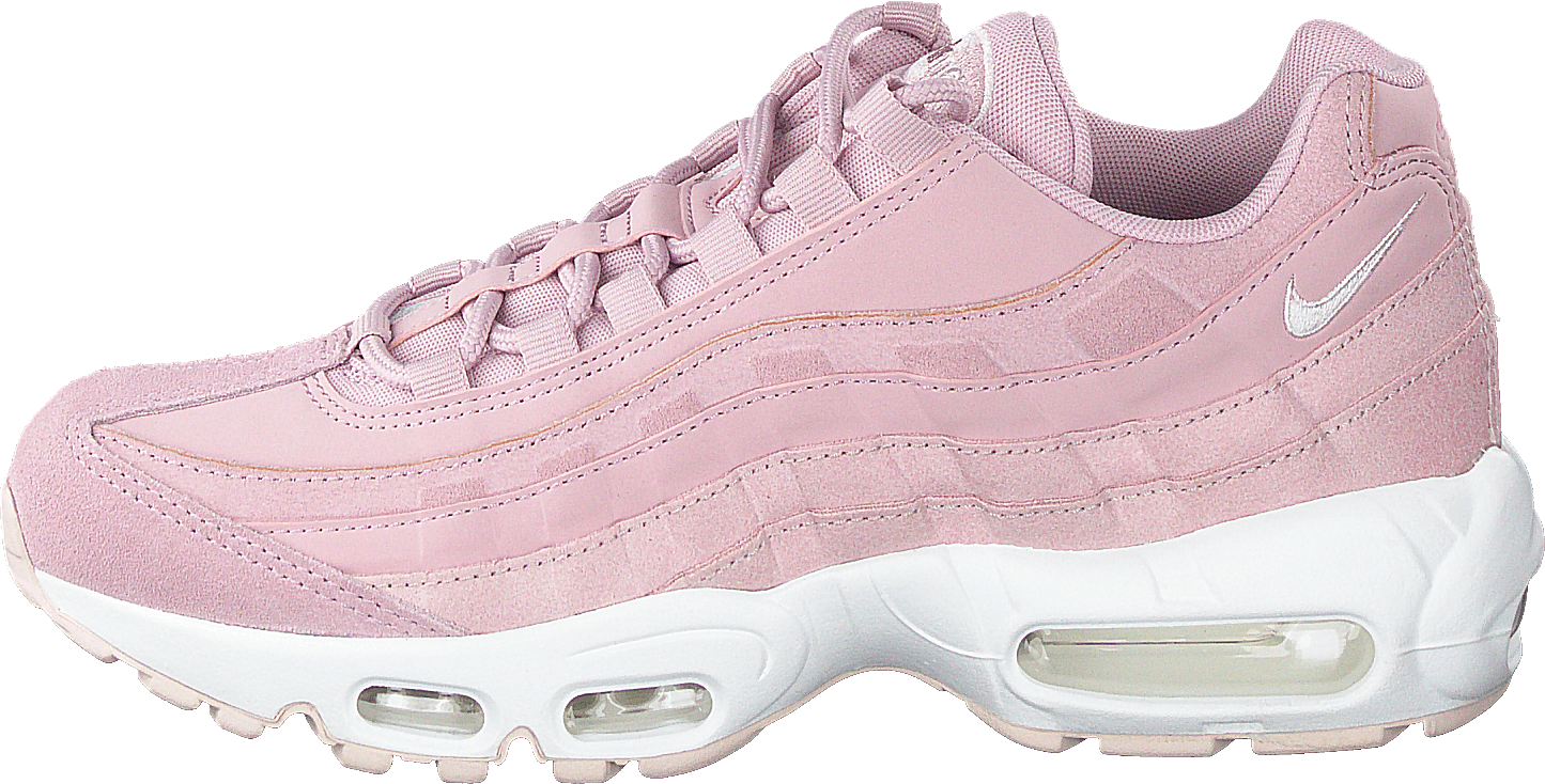 Wmns Air Max 95 Premium Plum Chalk/barely Rose-white, Female, Buty, Sneakersy, buty sportowe, Biały, EU 41