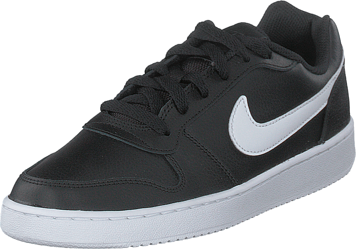 nike ebernon low black white