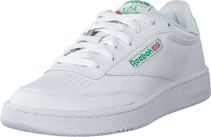 reebok classic white with green
