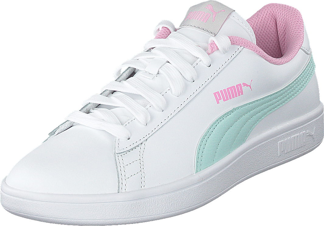 Puma Smash V2 L Jr Puma White-fair Aqua-pale Pink | Shoes for every occasion