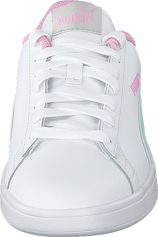 Puma Smash V2 L Jr Puma White-fair Aqua-pale Pink