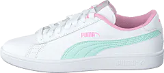 Puma - Puma Smash V2 L Jr Puma White-fair Aqua-pale Pink