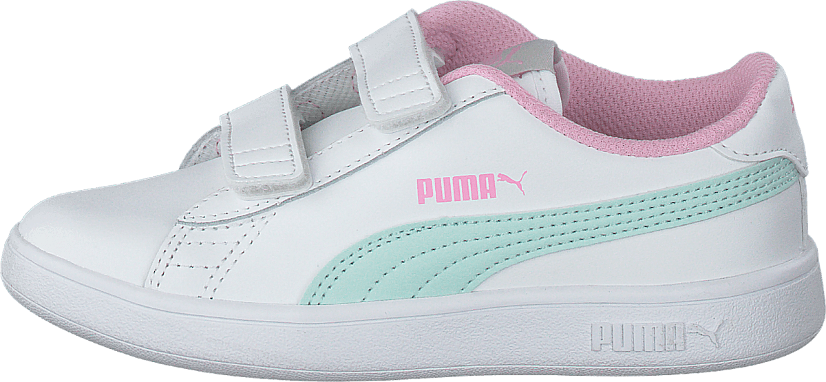 Puma Smash V2 L Ps Puma White-fair Aqua-pale Pink