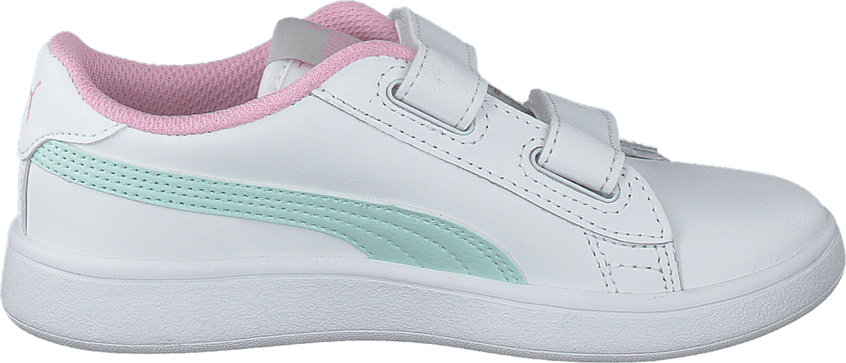 Puma Smash V2 L Ps Puma White-fair Aqua-pale Pink