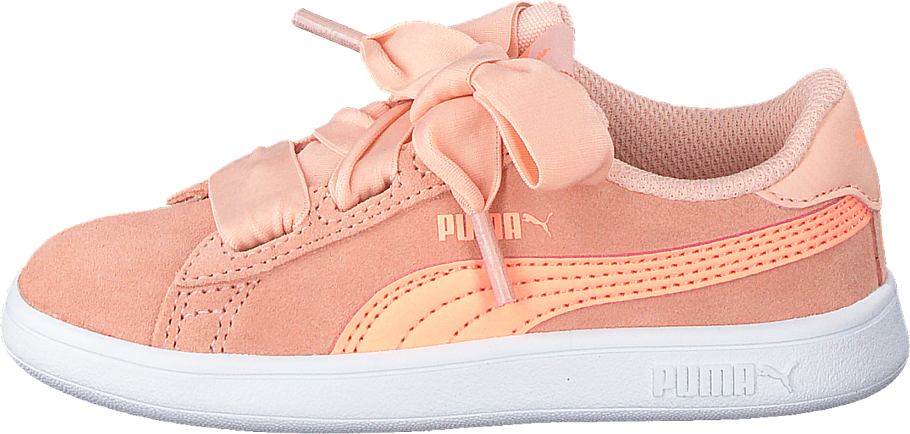 Puma Smash V2 Ribbon Inf Peach Bud-bright Peach, Unisex, Skor, Sneakers, Sneakers, Beige/Rosa, EU 22