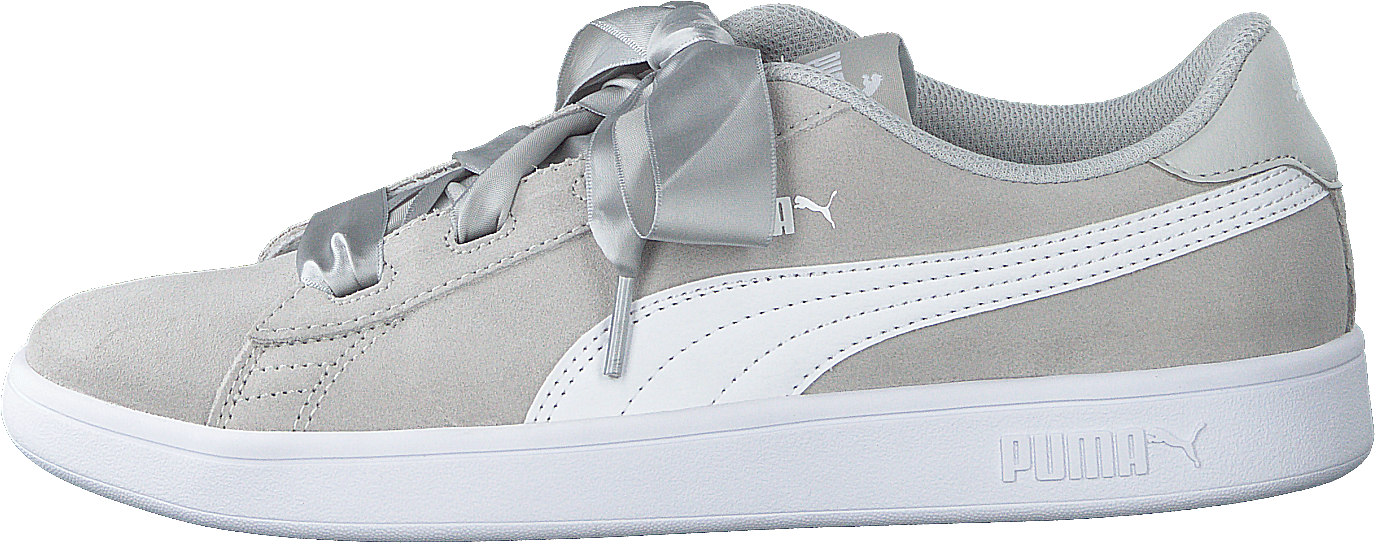 Puma Smash V2 Ribbon Jr Gray Violet-puma White, Unisex, Skor, Sneakers, Sneakers, Grå, EU 36