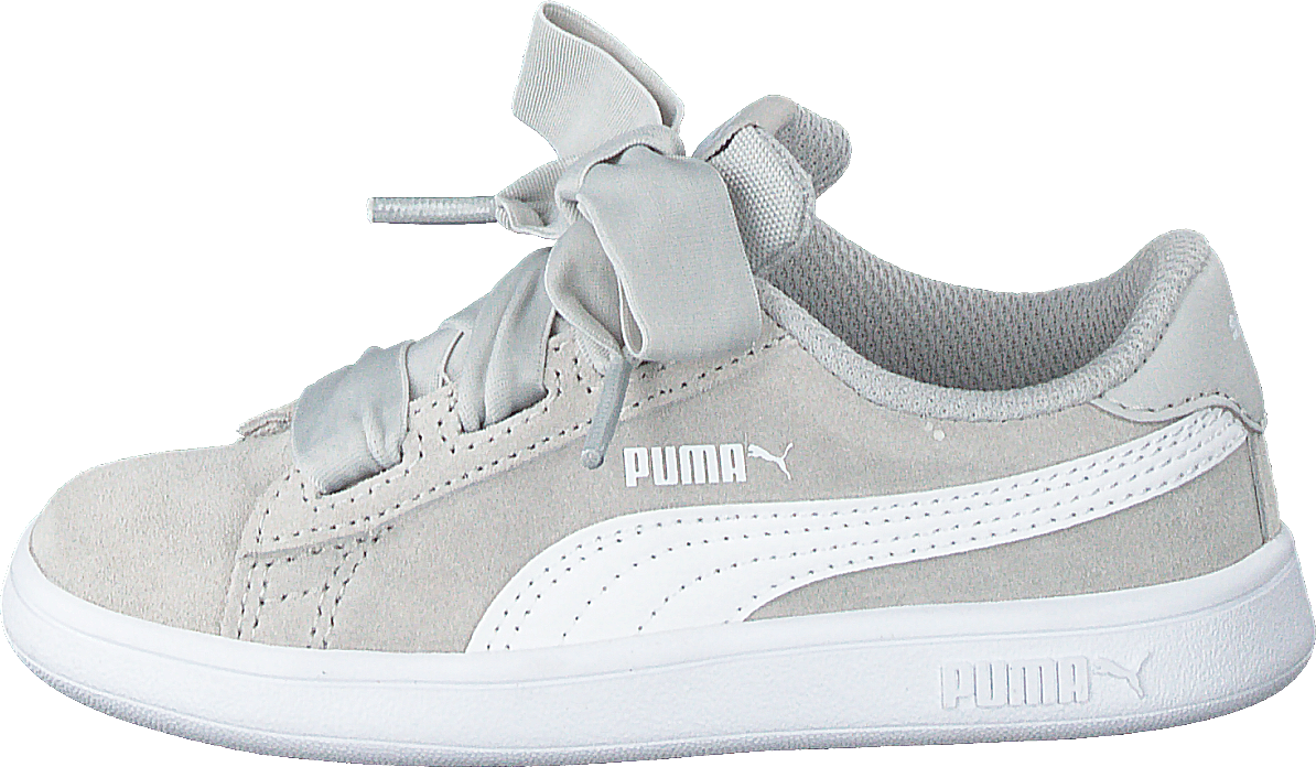 Puma Smash V2 Ribbon Ac Inf Gray Violet-puma White, Unisex, Skor, Sneakers, Sneakers, Vit, EU 19