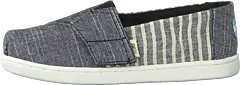 Toms - Black Cabana Stripe Grey