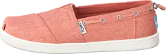 Toms - Coral Pink Shimmer Canvas Coral