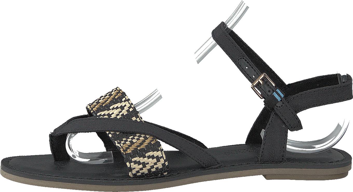 Black Canvas Geometric Woven Black