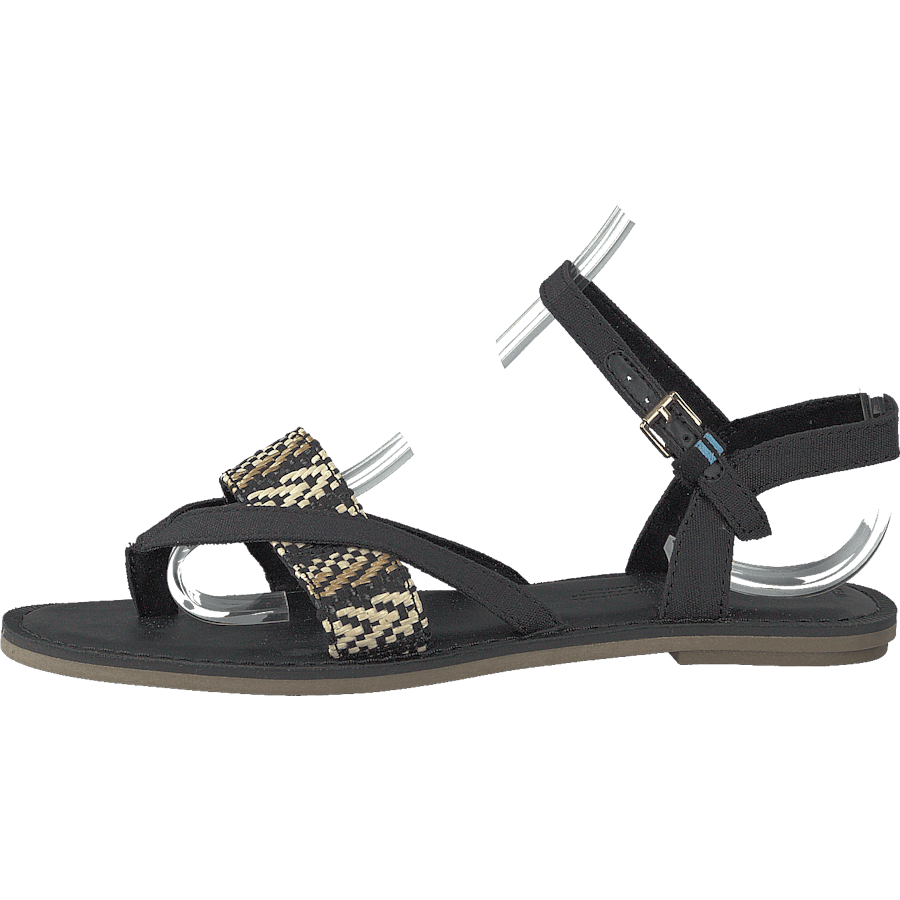 Black Canvas Geometric Woven Black