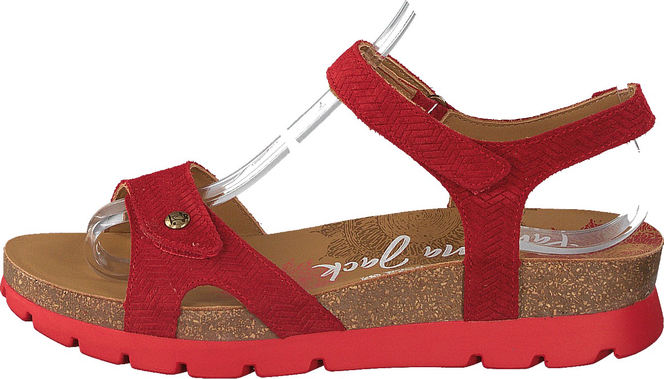 Sulia Menorca Velour Rojo/red, Female, Topánky, Sandále a Šľapky, sandále, Červená/Hnedá, EU 41