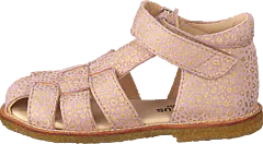 Angulus - Fisherman Sandal With Velcro Powder Leopard