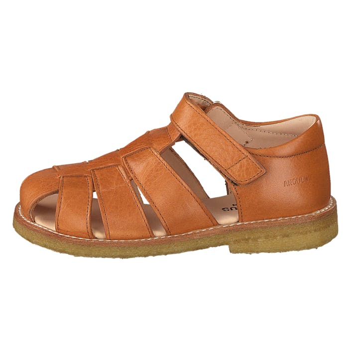 Fisherman Sandal With Velcro Cognac, Unisex, Skor, Sandaler och Tofflor, sandaler, Orange, EU 24