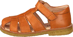 Angulus - Fisherman Sandal With Velcro Cognac