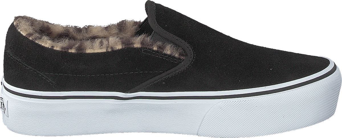 Ua Classic Slip-on Platform (suede/fur) Black/leopard