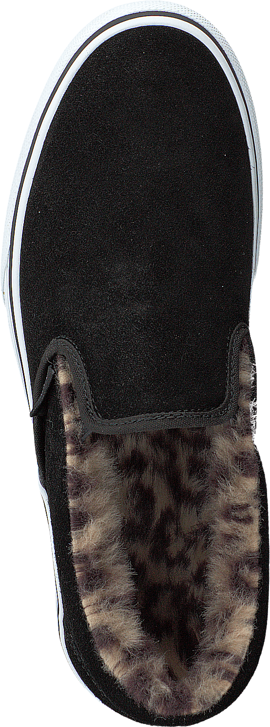 Ua Classic Slip-on Platform (suede/fur) Black/leopard